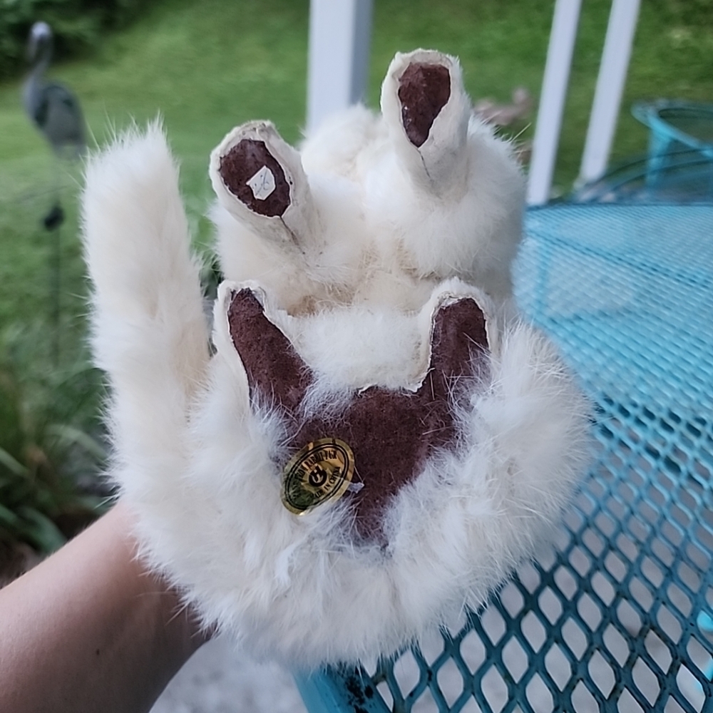 Vintage Rabbit Fur Cat Figure - Picture 7 of 9